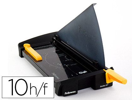 CISAILLE FELLOWES STELLAR A4 CAPACITÉ COUPE 20F PRESSE MANUELLE PROTECTION SAFECUT COUPE RABATTABLE 127X374X603MM