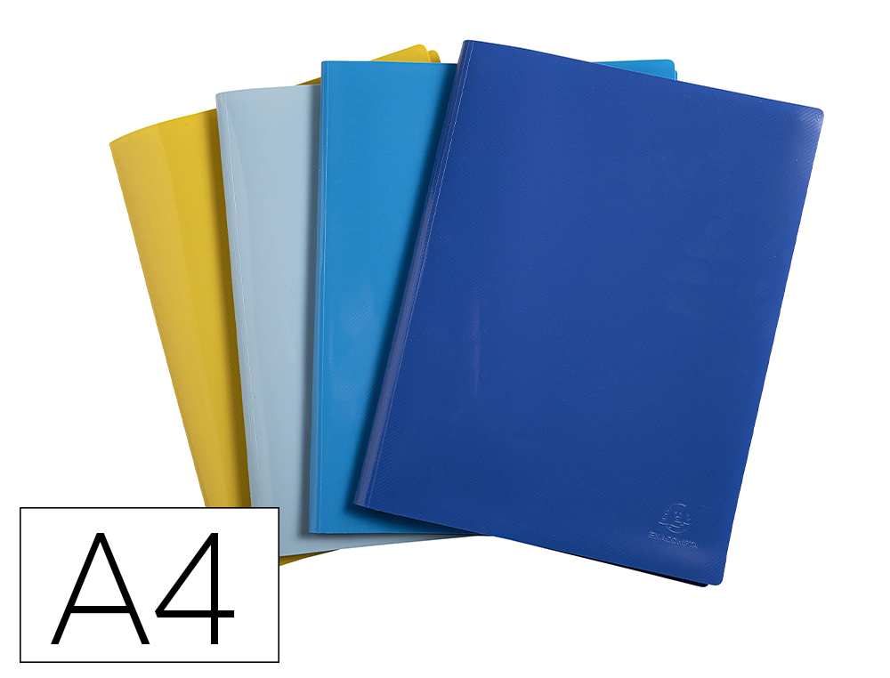 PROTEGE-DOCUMENTS EXACOMPTA BEE BLUE A4 PP 20 POCHETTES   TRANSPARENTES 40 VUES COLORIS ASSORTIS
