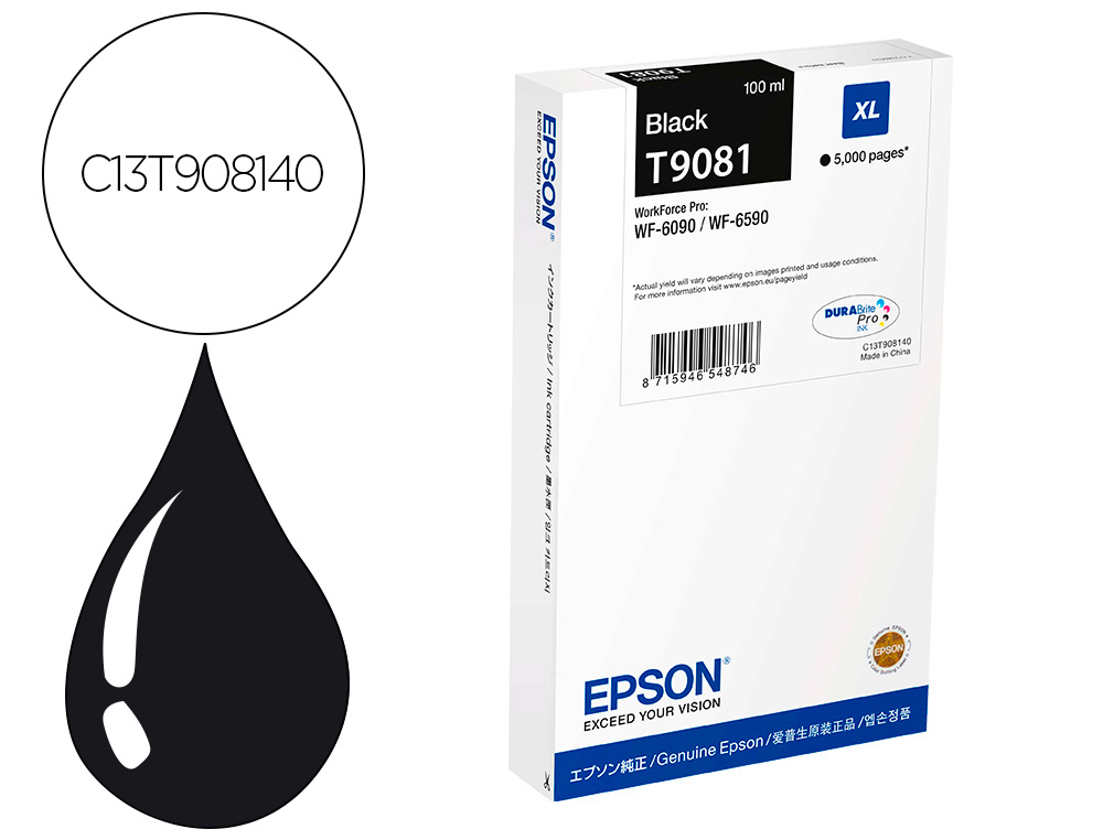 CARTOUCHE ENCRE  EPSON WF-6590DWF/WF-6090DWáXL NOIR