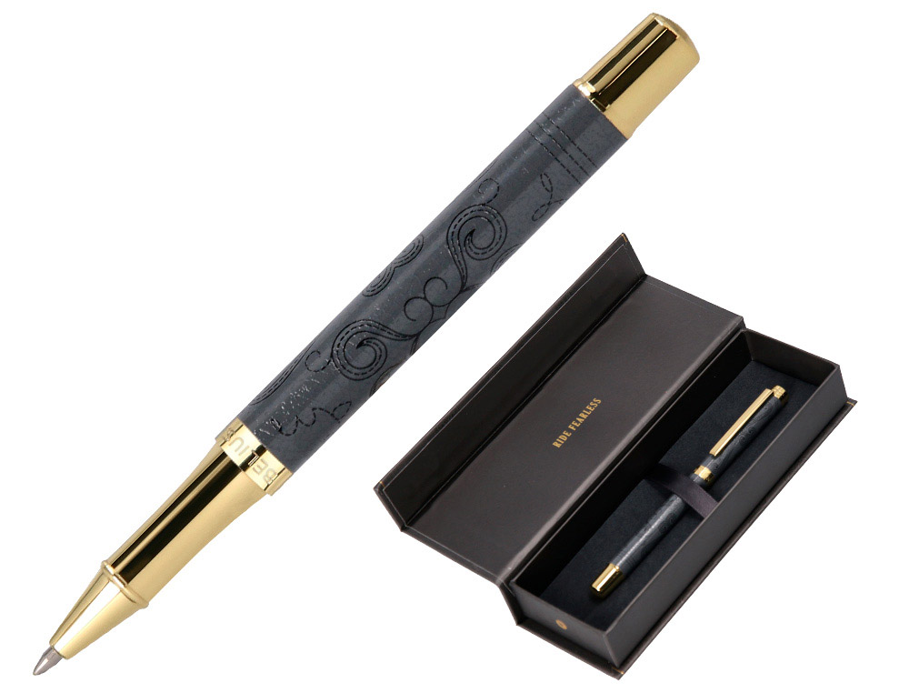ROLLER BELIUS WILD WEST ALUMINIUM ENCRE NOIRE COLORIS NOIR DORE BOITE DESIGN