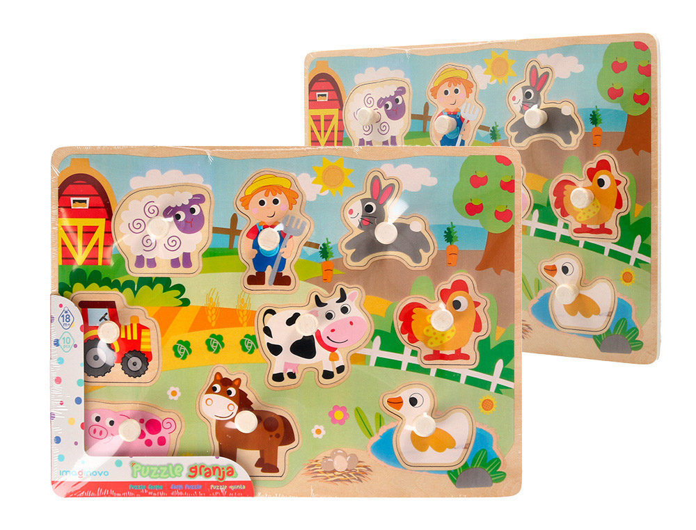 PUZZLE ENFANT IMAGINOVO FERME BOIS +18 MOIS 9 PIECES        30X22,5X1,5 CM