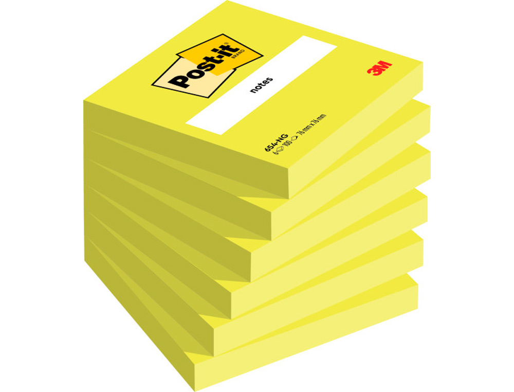 BLOC-NOTES POST-IT COULEURS NON 76X76MM 100F REPOSITIONNABLES COLORIS VERT FLUO