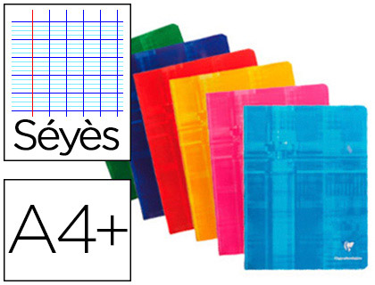 CAHIER PIQU CLAIREFONTAINE TWIN BOOK COUVERTURE PELLICULE PAPIER VLIN VELOUT 24X32CM 90G 96 PAGES SYS