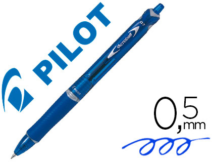 STYLO-BILLE PILOT RT ACROBALL BEGREEN ÉCRITURE MOYENNE 0.5MM RÉTRACTABLE GLISSE EXTRÊME CORPS COULEUR ENCRE BLEUE