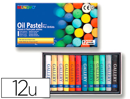 PASTEL HUILE MUNGYO 70MM PIGMENTATION EXTRA-FINE TEXTURE ONCTUEUSE POUVOIR COUVRANT DIAMTRE 11MM BOTE 12 UNITS