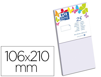 CARTE OXFORD VLIN 106X210MM 240G COLORIS PARME TUI 25 UNITS