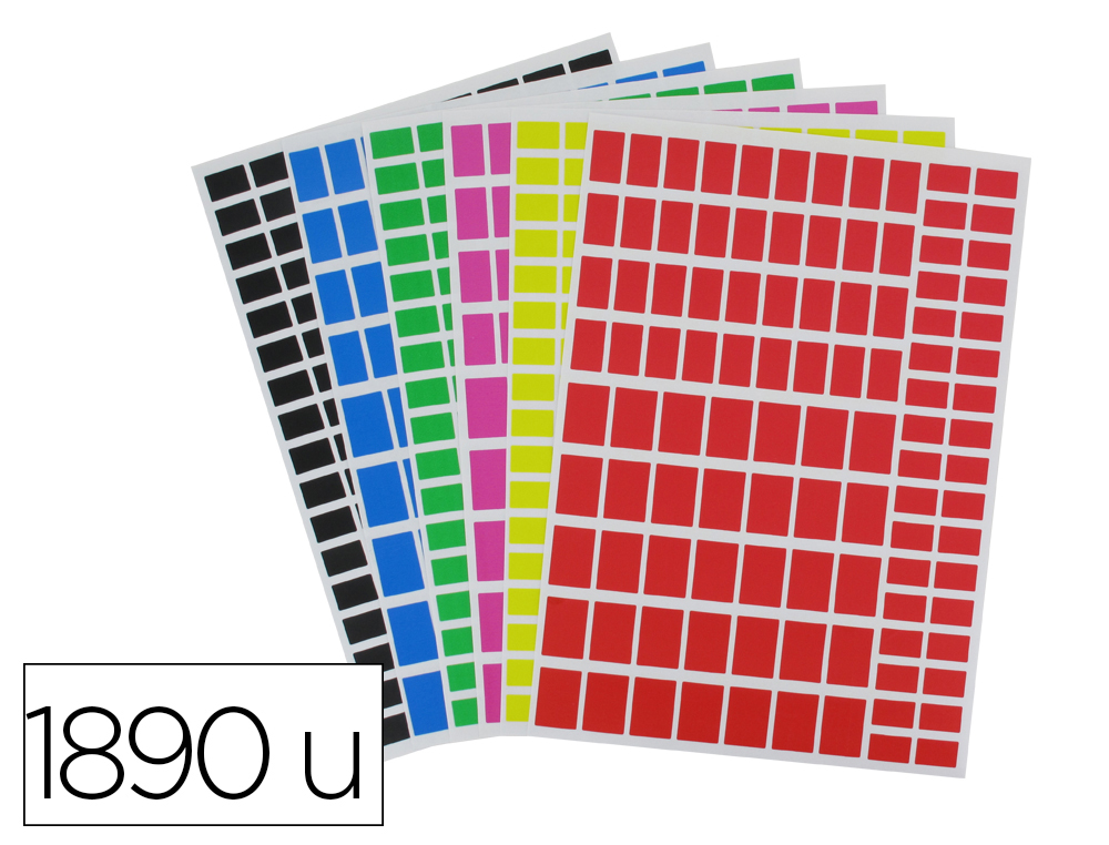 Assortiment de gommettes rondes repositionnables - Couleurs assorties - 20  feuilles soit 2080 pcs