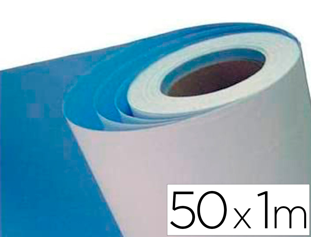 ROULEAU RIPLAST PAPIER A PEINDRE RESISTANT HUMIDITE CERTIFIEFSC 1 FACE BLANCHE/1 FACE BLEU50X1M 120GR