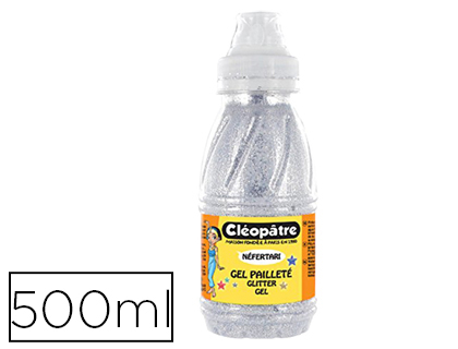 GEL PAILLET CLOPTRE COLORIS ARGENT FLACON 500ML