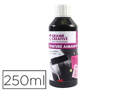 PEINTURE AIMANTEE GRAINE CREATIVE CREALL MAGNET COLORS NOIR FLACON 250ML