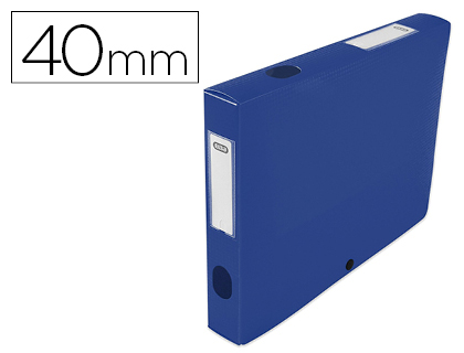 BOTE CLASSEMENT OXFORD MEMPHIS POLYPROPYLNE 7/10E  PLAT 240X320MM DOS 40MM BOUTON PRESSION COLORIS BLEU