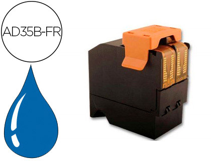 CARTOUCHE D'ENCRE BLEUE COMPATIBLE AVEC NEOPOST AD35B-FR SATAS IJ35-IJ40-IJ45-IJ50 JET+400 JET+600 TYPE POSTALE