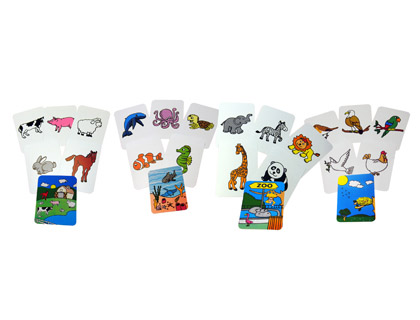 JEU DE CARTES HENBEA ANIMAUX PLASTIQUE FLEXIBLE 12X8.5CM SET 24 UNITɕS