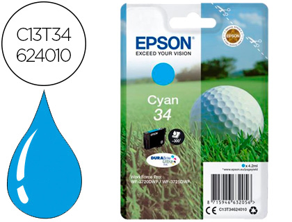 CARTOUCHE EPSON N34 JET D'ENCRE COULEUR CYAN