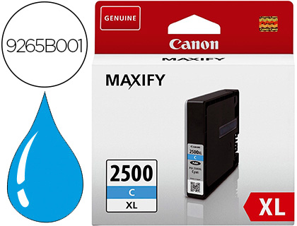 CARTOUCHE CANON JET D'ENCRE PGI-2500 XL COULEUR CYAN 1500P