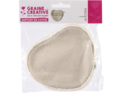 PORTE-MONNAIE GRAINE CRÉATIVE FORME COEUR 105X100X130MM