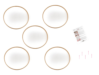 MTIER  TISSER GRAINE CRATIVE ROND DIAMTRE 285MM + 5 AIGUILLES ET NOTICE LOT 5 UNITS