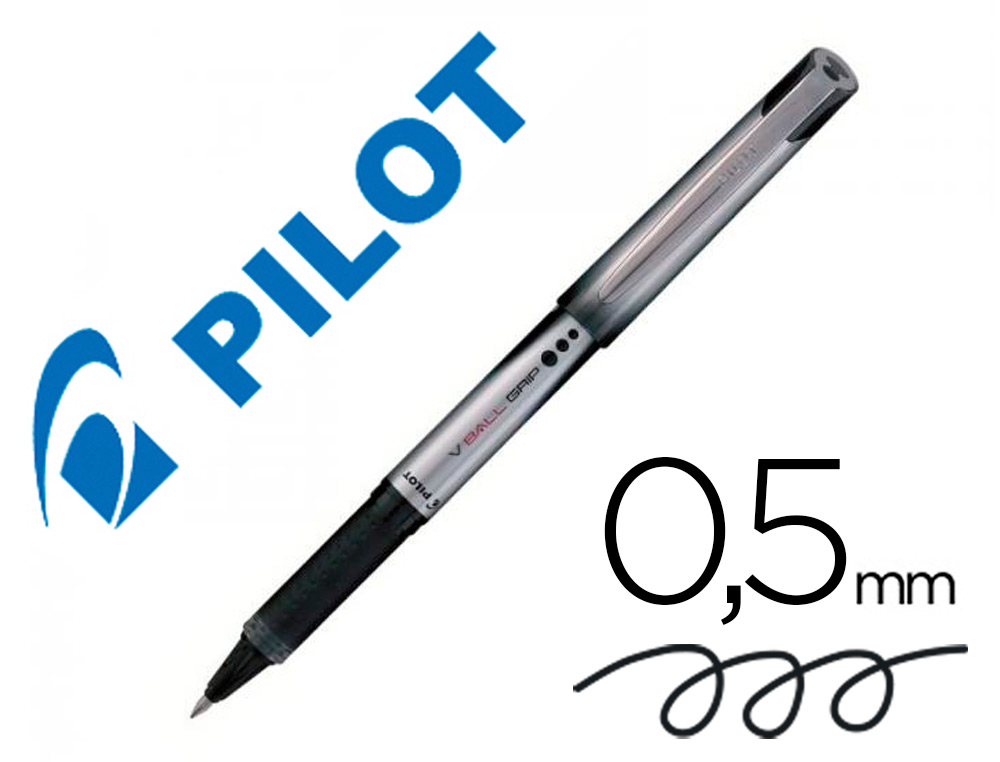 ROLLER PILOT VBALL 5 POINTE MÉTAL GRIP COULEUR NOIR