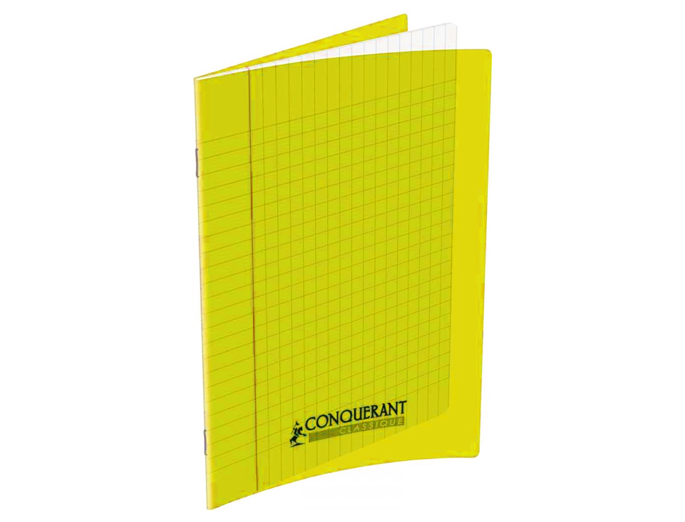 CAHIER CONQUÉRANT POLYPROPYLÈNE A4+ 24X32CM 140 PAGES 90G SÉYÈS COLORIS JAUNE