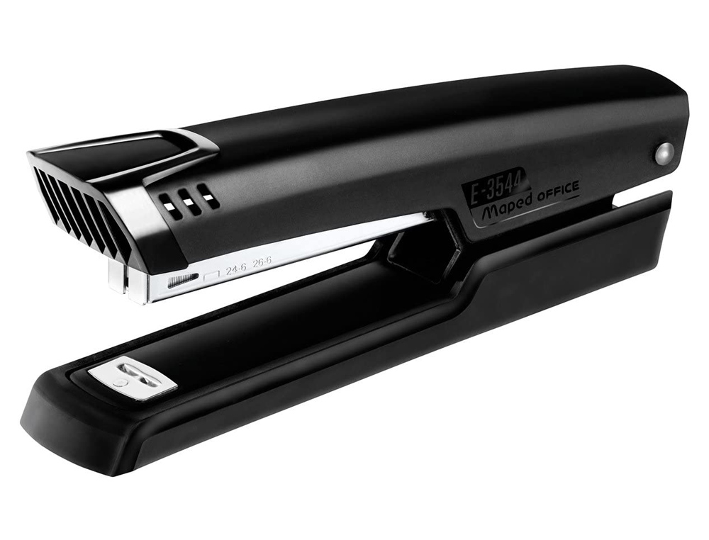 AGRAFEUSE MAPED ESSENTIALS MTAL E3543 68X39X197MM FULL STRIP 25 FEUILLES AGRAFES 24/6 ET 26/6 COLORIS NOIR