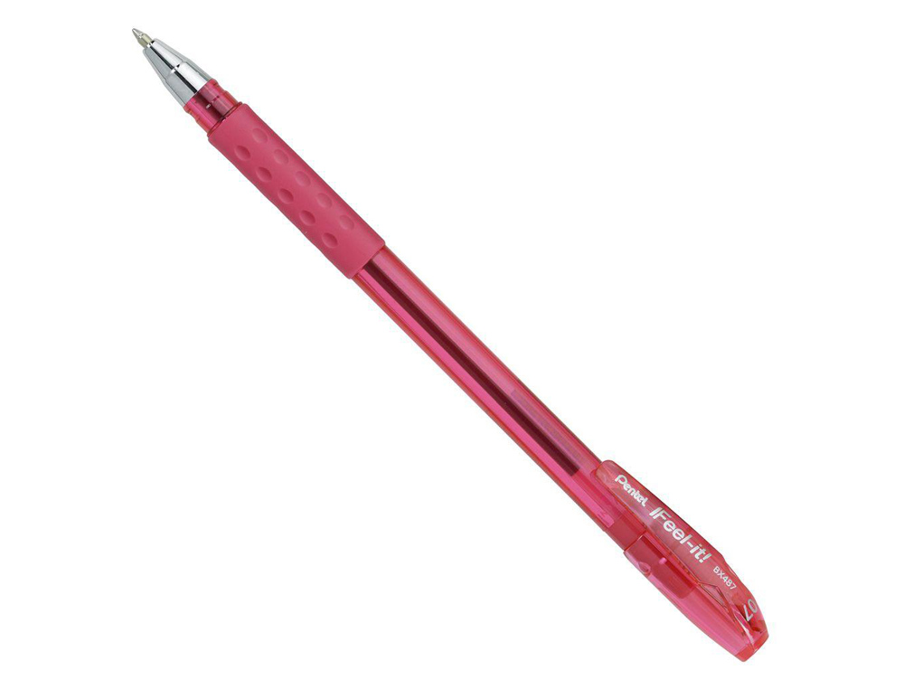 STYLO-BILLE PENTEL FEEL-IT CRITURE MOYENNE POINTE 0.7MM ENCRE COLORIS ROSE