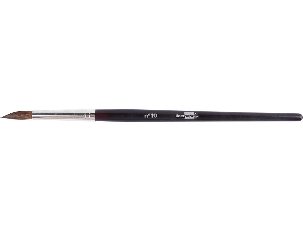 PINCEAU LIDERPAPEL BOIS VIROLE CHROME AQUARELLE N10