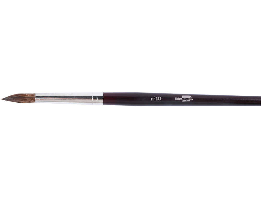 PINCEAU LIDERPAPEL BOIS VIROLE CHROME AQUARELLE N10