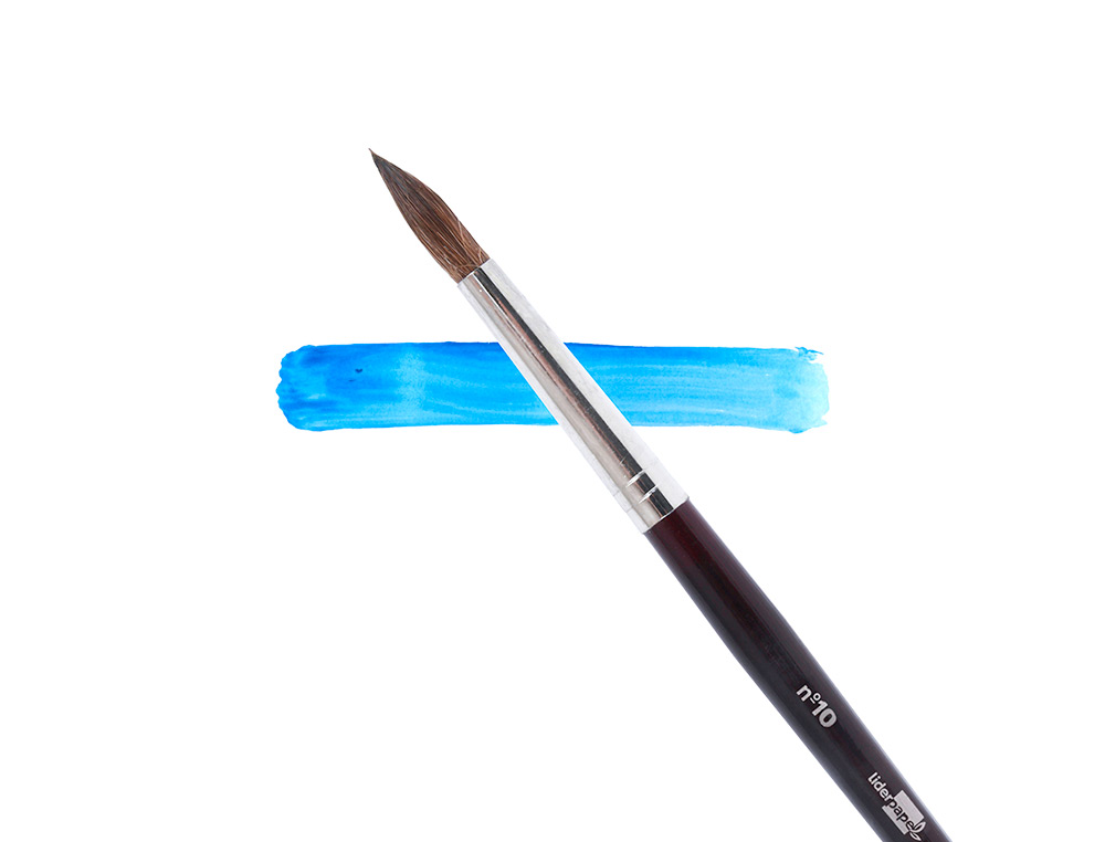 PINCEAU LIDERPAPEL BOIS VIROLE CHROME AQUARELLE N10