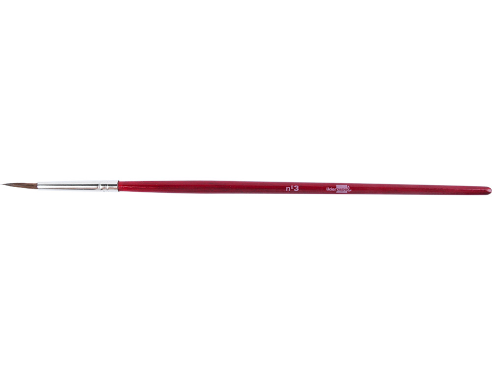 PINCEAU LIDERPAPEL BOIS VIROLE CHROME AQUARELLE N3