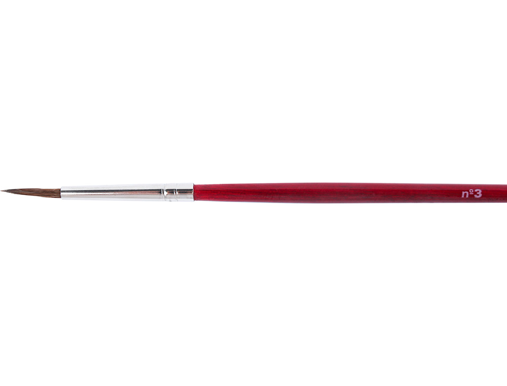 PINCEAU LIDERPAPEL BOIS VIROLE CHROME AQUARELLE N3