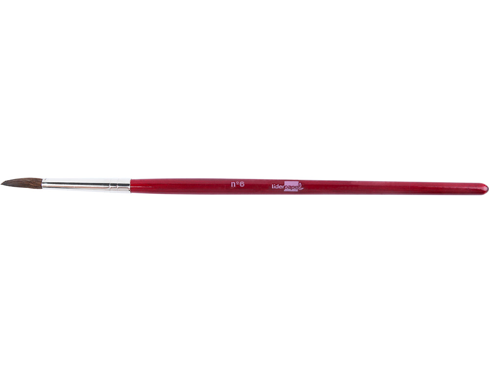 PINCEAU LIDERPAPEL BOIS VIROLE CHROME AQUARELLE N6
