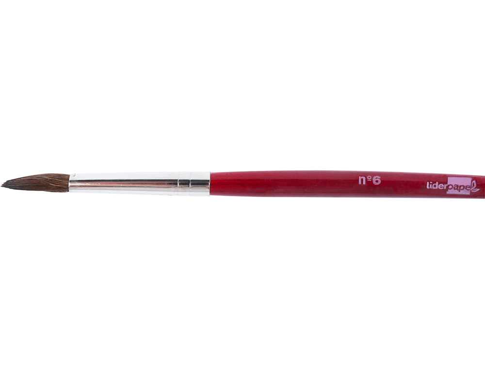 PINCEAU LIDERPAPEL BOIS VIROLE CHROME AQUARELLE N6
