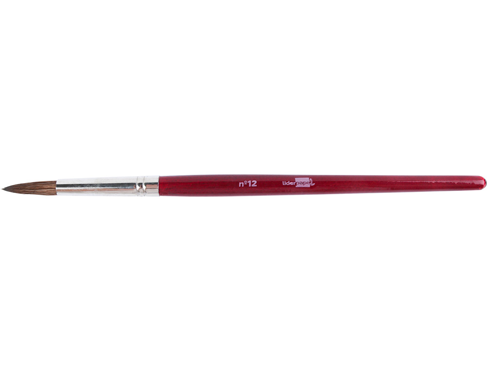 PINCEAU LIDERPAPEL BOIS VIROLE CHROME AQUARELLE N12