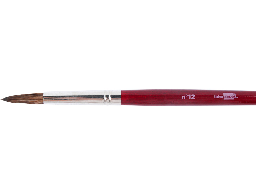 PINCEAU LIDERPAPEL BOIS VIROLE CHROME AQUARELLE N12