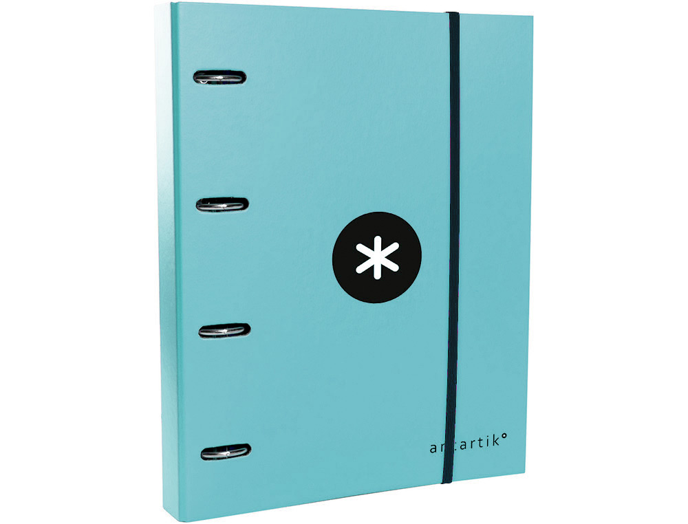 CLASSEUR ANTARTIK 4 ANNEAUX RONDS 40MM A4 CARTON REMBORD FEUILLETS MOBILES Q5X5 COLORIS MENTHE