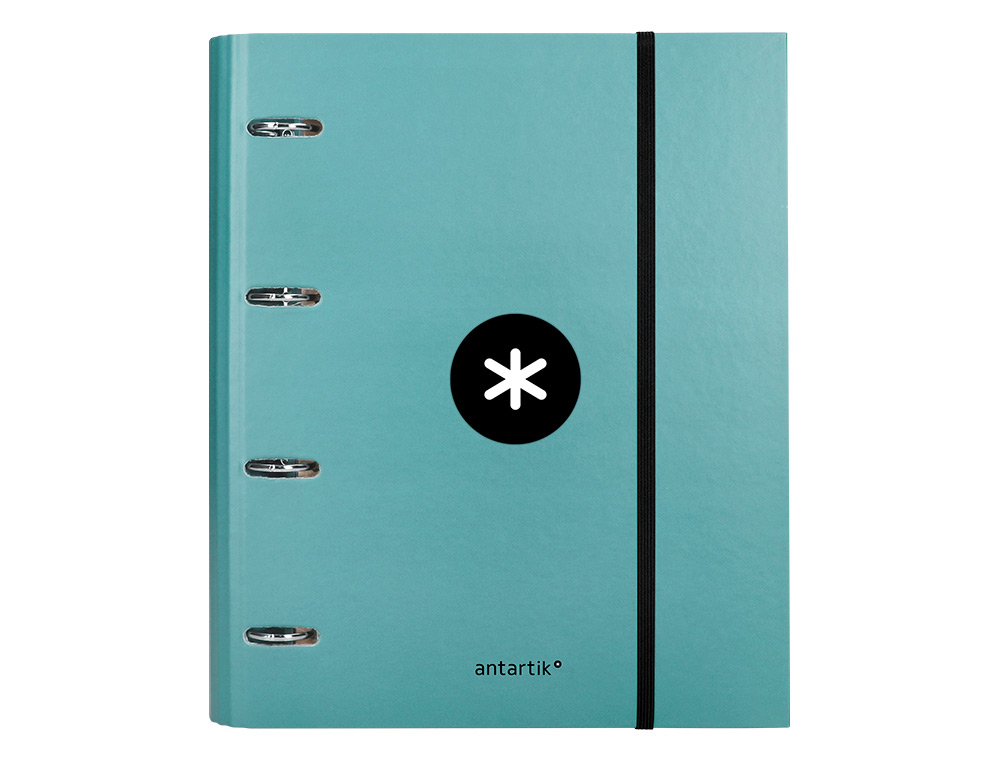 CLASSEUR ANTARTIK 4 ANNEAUX RONDS 40MM A4 CARTON REMBORD FEUILLETS MOBILES Q5X5 COLORIS MENTHE