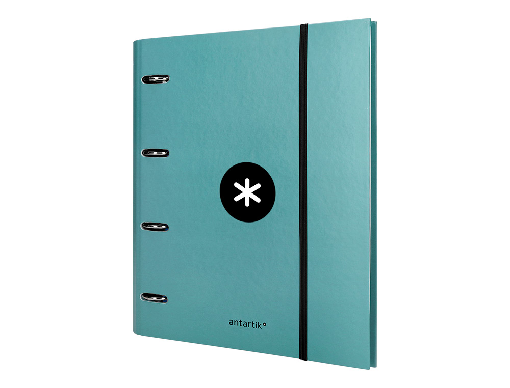CLASSEUR ANTARTIK 4 ANNEAUX RONDS 40MM A4 CARTON REMBORD FEUILLETS MOBILES Q5X5 COLORIS MENTHE