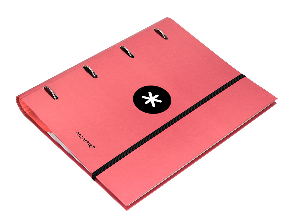 CLASSEUR ANTARTIK 4 ANNEAUX RONDS 40MM A4 CARTON REMBORD FEUILLETS MOBILES Q5X5 COLORISCORAIL