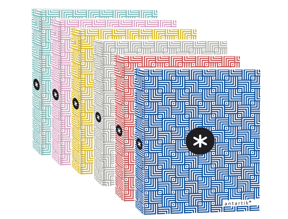 CLASSEUR ANTARTIK TRENDING TOPIC 2019 4 ANNEAUX RONDS    40MM A4 FEUILLETS MOBILES Q5X5COLORIS ASSORTIS