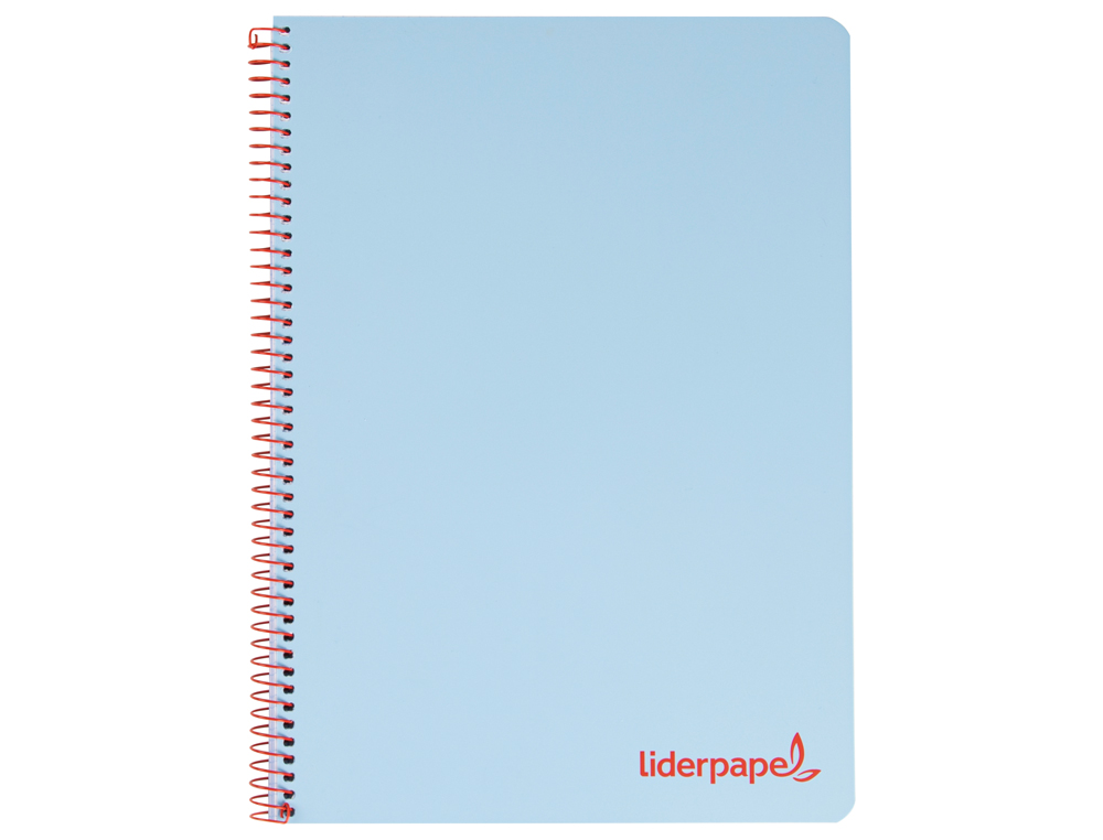 CAHIER SPIRALE LIDERPAPEL A6 MICRO WONDER 240 PAGES 90G    5X5MM 4 BANDES COULEURS BLEU