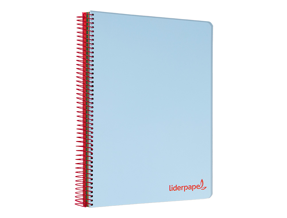 CAHIER SPIRALE LIDERPAPEL A5 MICRO WONDER 240 PAGES 90G    5X5MM 6 TROUS 5 BANDES        COULEURS BLEU