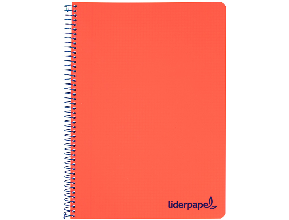 CAHIER SPIRALE LIDERPAPEL A5 MICRO WONDER 240 PAGES 90G    5X5MM 6 TROUS 5 BANDES        COULEURS ROUGE
