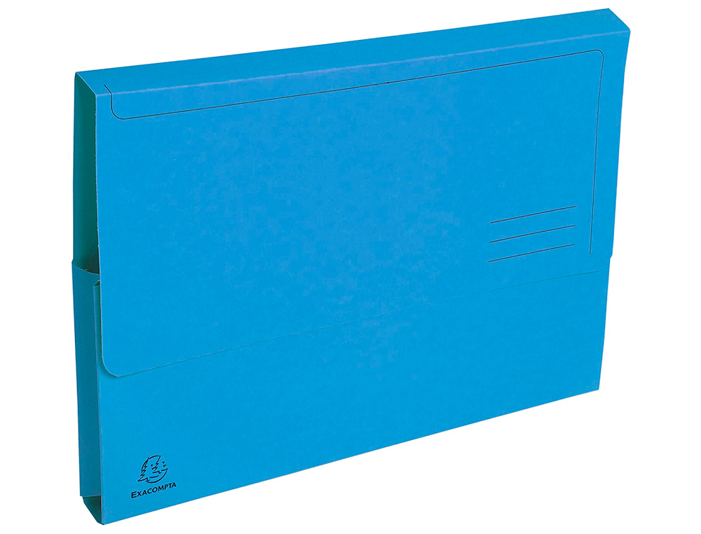 CHEMISE EXACOMPTA FOREVER CARTE RECYCLE POCHETTE 240X320MM 290G COLORIS BLEU LOT 50 UNITS