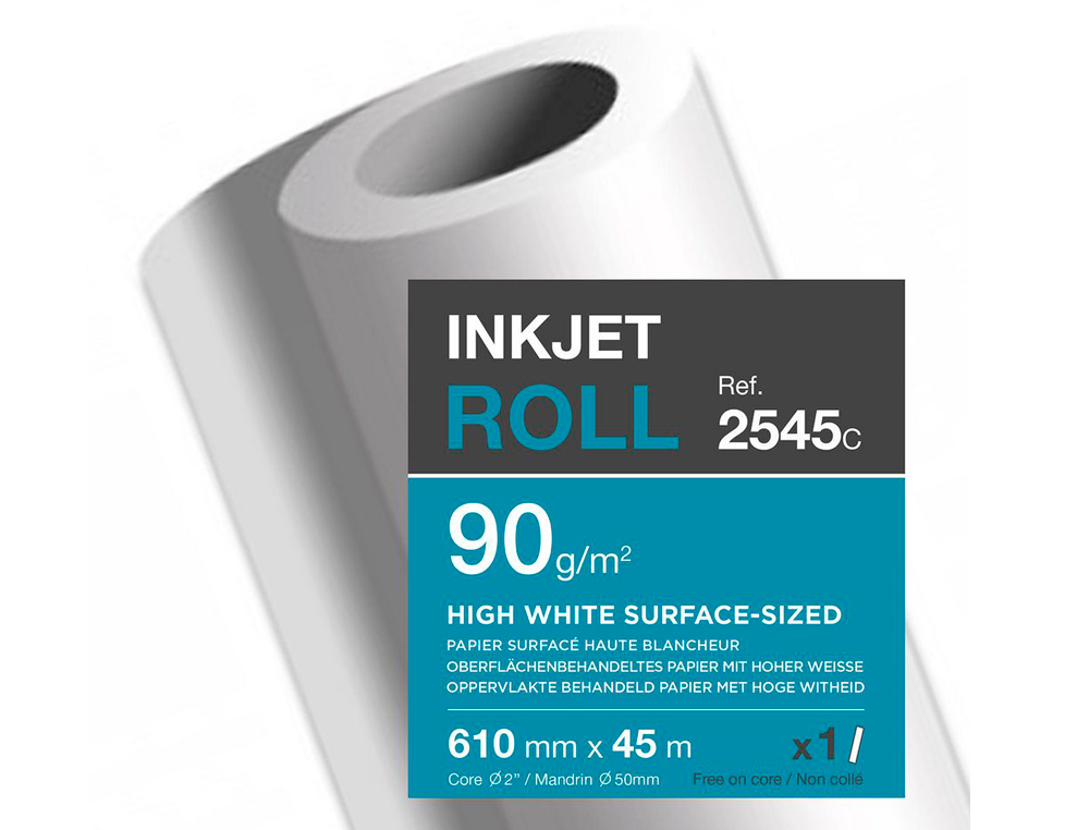 PAPIER CLAIREFONTAINE EXTRA BLANC LARGEUR 914MMX45M 90G APPLICATION JET D'ENCRE IMAGES PHOTOS POSTER BOBINE