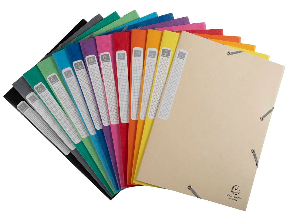 BOTE CLASSEMENT EXACOMPTA NATURE FUTURE CARTE LUSTRE 5/10E A4+ 240X320MM DOS 25MM 400G COLORIS ASSORTIS 25 UNITS