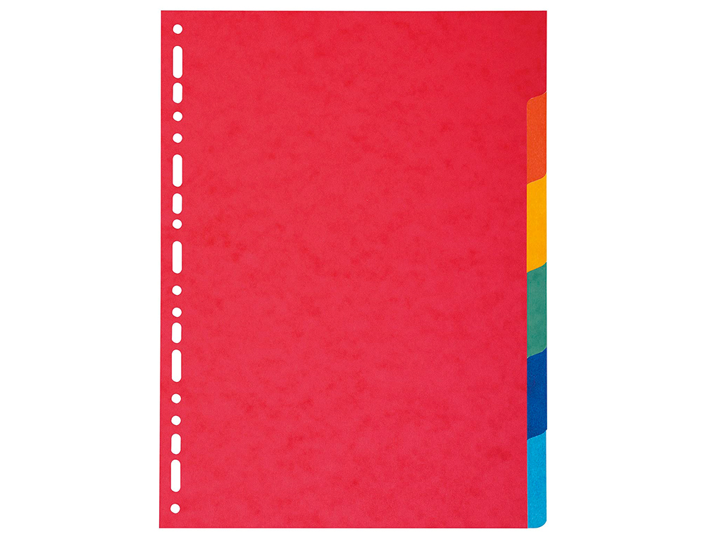 INTERCALAIRE EXACOMPTA CARTE MARBRE RECYCLE 220G 6 POSITIONS A4 COLORIS VIFS