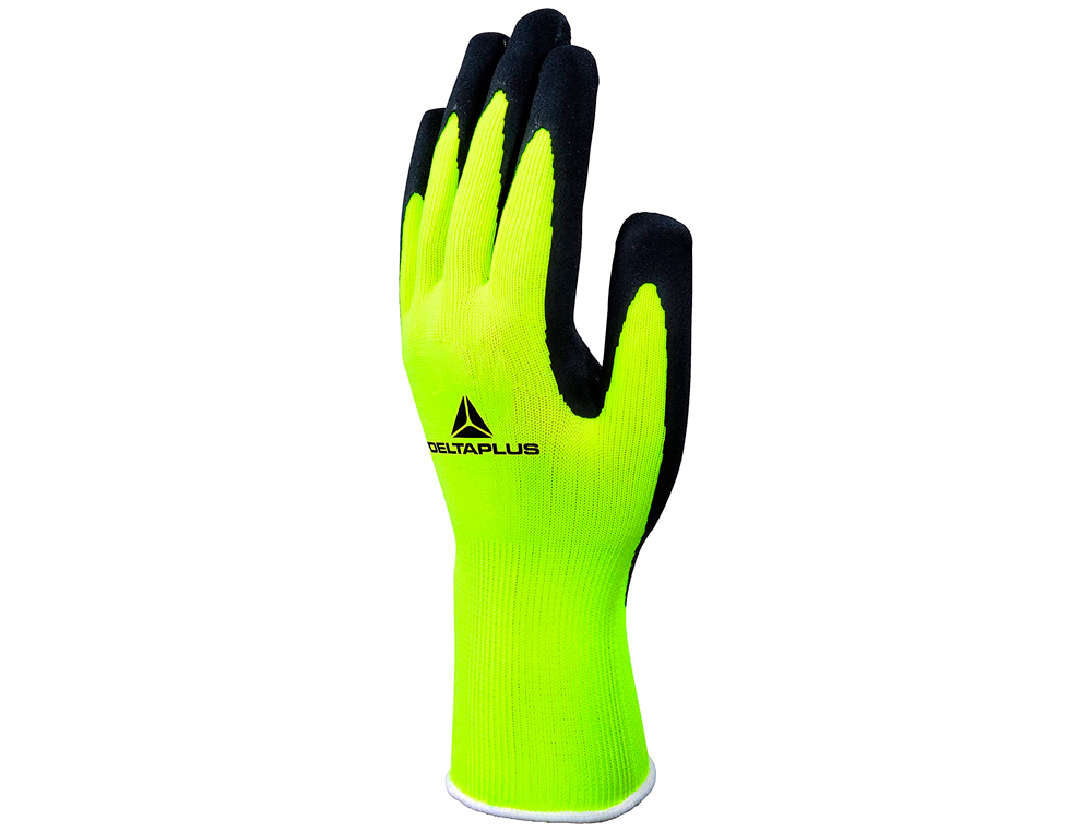 GANT TRICOT DELTAPLUS POLYESTER FLUO ENDUCTION MOUSSE LATEX JAUGE 13 TAILLE 8 PAIRE