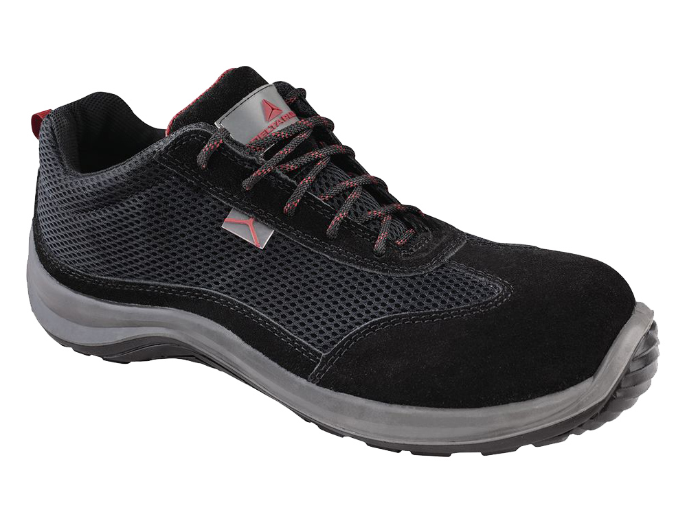 CHAUSSURES BASSE CUIR CROUTE VELOUR/MESH S1P SRC COLORIS NOIR TAILLE 38