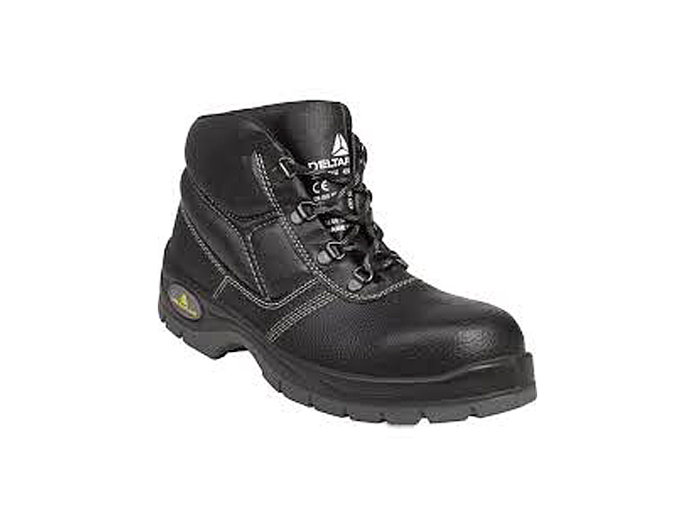 CHAUSSURE HAUTE CUIR CROUPON PIGMENTÉ MESH POLYAMIDE SEMELLE PU BI-DENSITÉ COLORIS NOIR TAILLE 37 PAIRE