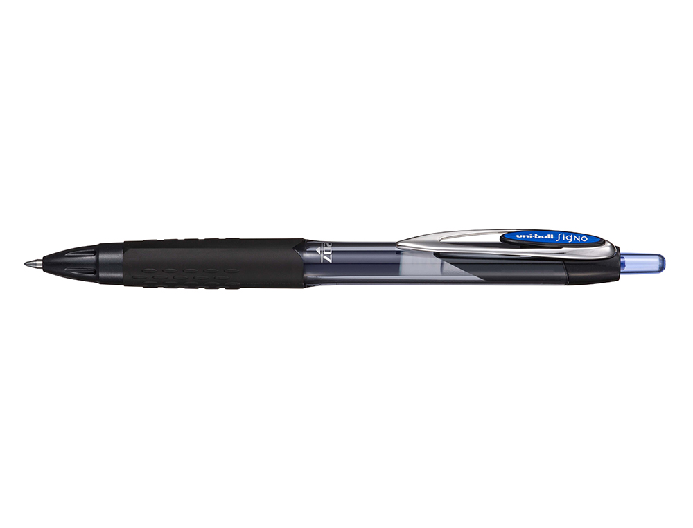 STYLO-BILLE UNIBALL SIGNO 207 CRITURE MOYENNE 0.5MM RTRACTABLE ENCRE GEL DOUBLE BILLE SCHAGE IMMDIAT COLORIS BLEU